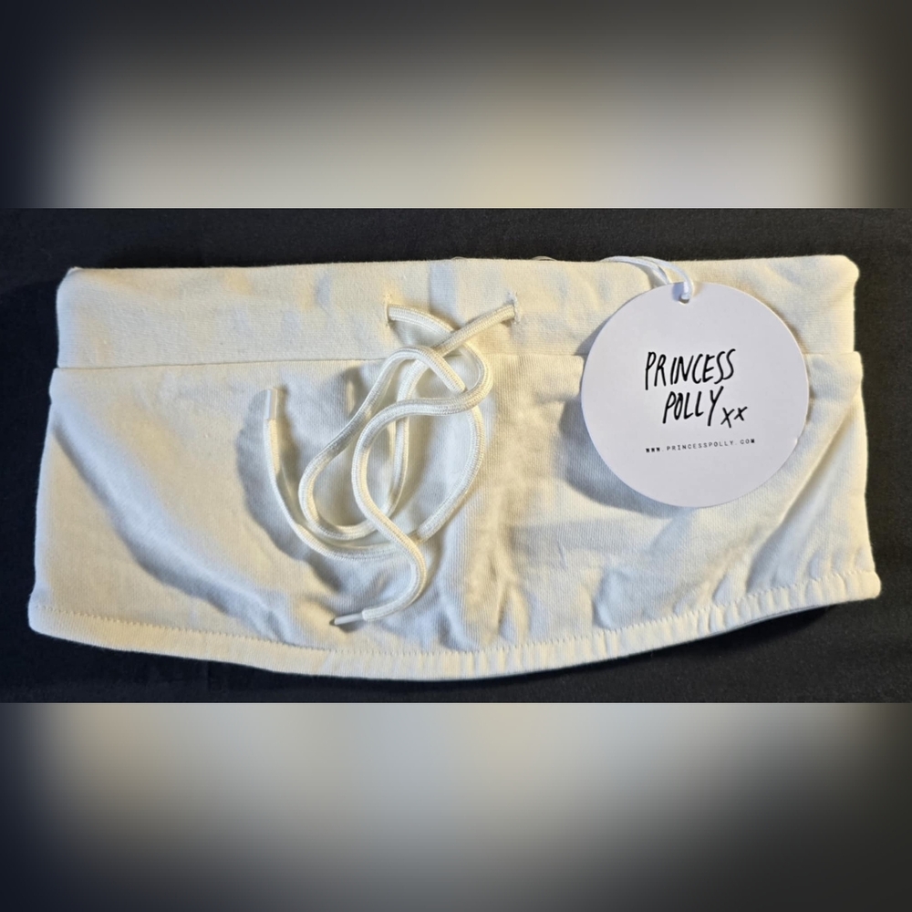 Princess Polly Sophie White Bandeau Crop Tube Top NWT Size 2